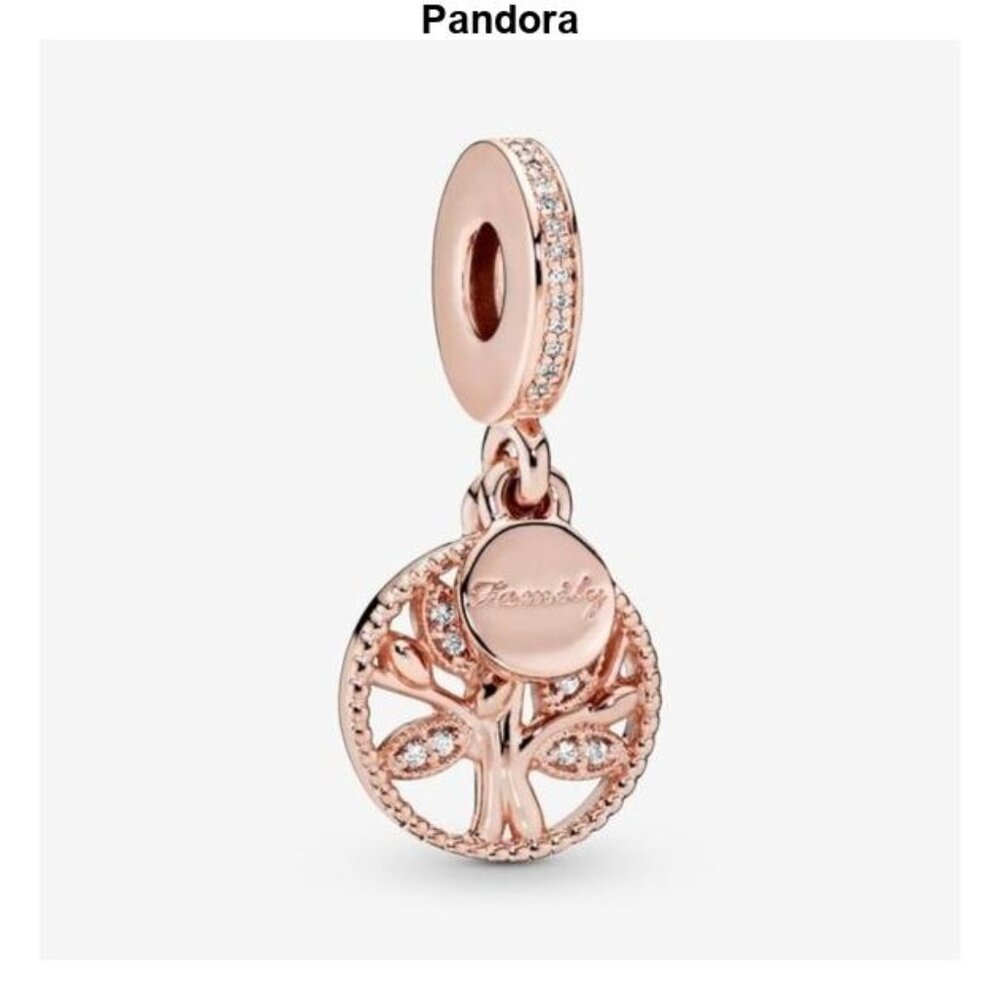 Sparkling Family Tree Dangle Charm